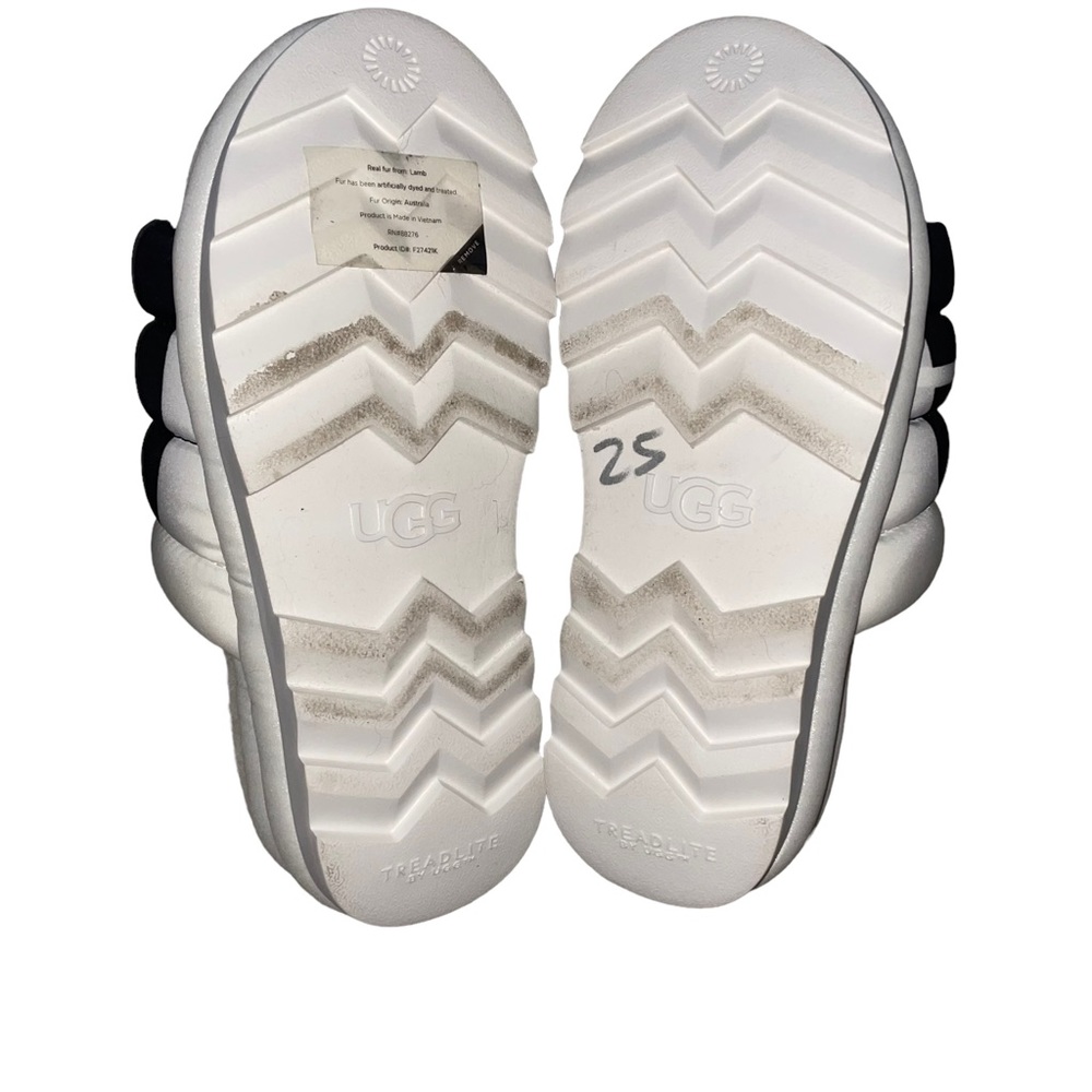 Ugg Treadlite White Chunky Platform Slides Large … - image 4